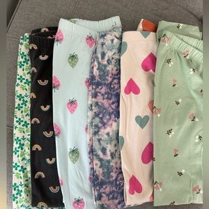 Cat and Jack bundle of 6 pairs of leggings/ size large
